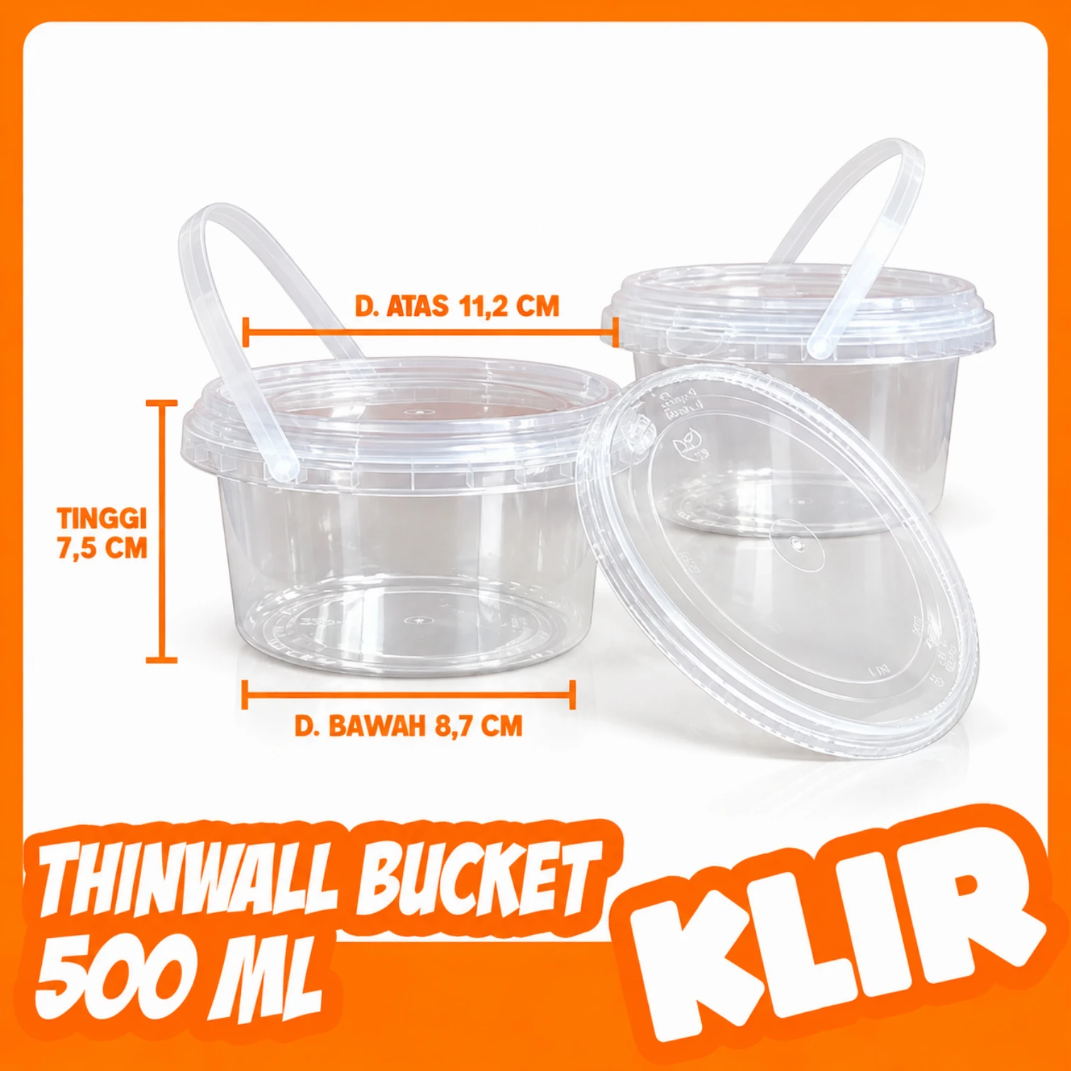 Klir Thinwall Bucket Isi 15 (500ml)