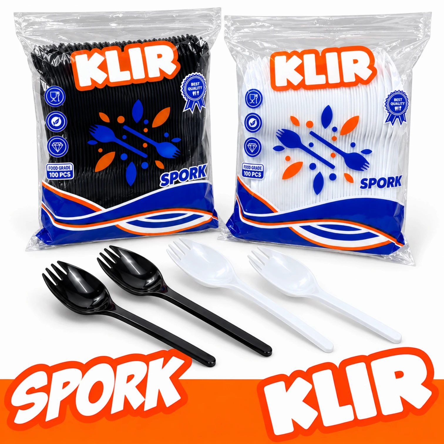 Klir Sendok Spork Isi 100
