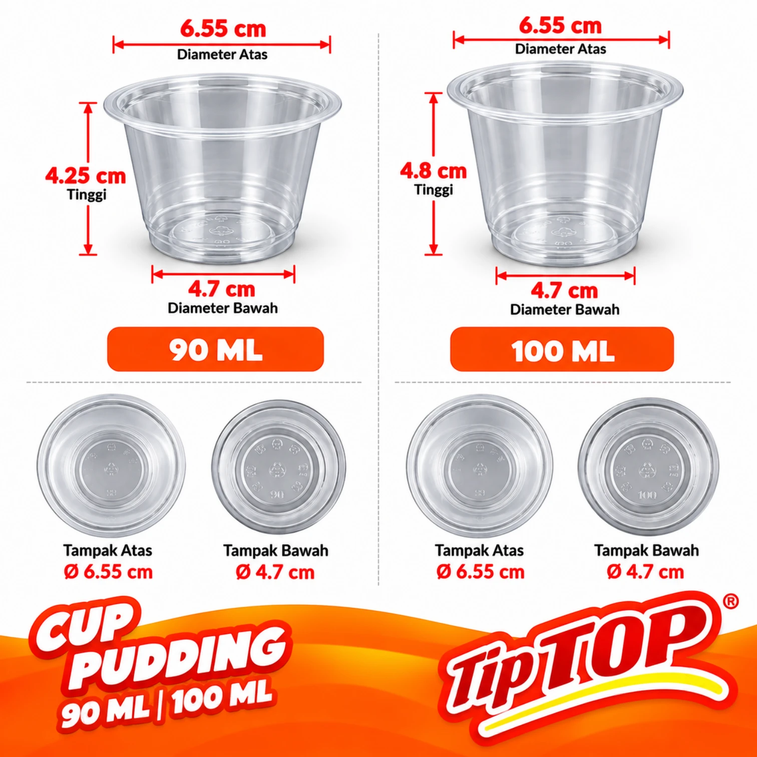 Tip Top Cup Pudding (90ml)
